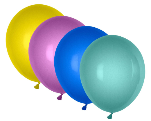 Luftballons metallic bunt gemischt Ø 250 mm, Größe 'M', 10 Stk.
