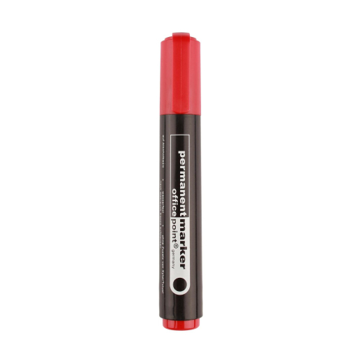 Permanent Marker 1-5 mm Rundspitze rot, 10 Stk.
