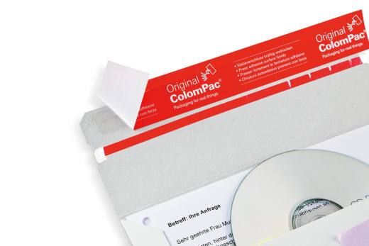 ColomPac Versandtaschen 170 x 245 x -30 mm Vollpappe Selbstklebeverschluss Aufreißfaden weiß
