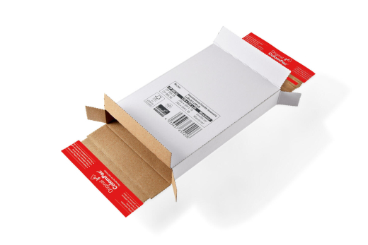 ColomPac Versandkarton Kurierpaket 145 x 225 x 34mm Selbstklebeverschluss & Aufreißfaden weiß