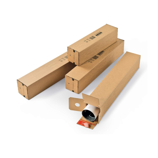 ColomPac Planversandbox 1.020 x 115 x 115mm mit Selbstklebeverschluss & Aufreißfaden braun
