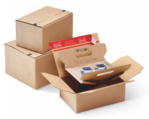 ColomPac FixTray 'M' - 139x88x46mm - für perfekten Schutz von empfindlichen Kleinteilen mit SK-Verschluss Aufreißfaden braun