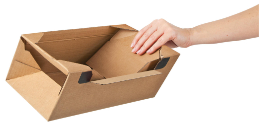 ColomPac Euroboxen XL 600 x 400 x 200mm mit Deckel - Selbstklebeverschluss & Aufreißfaden braun