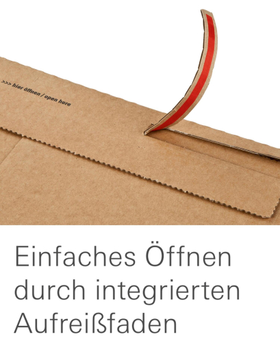 ColomPac Euroboxen S 200 x 200 x 100mm mit Selbstklebeverschluss & Aufreißfaden braun