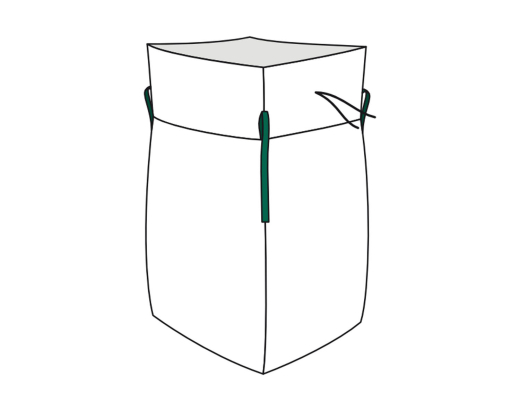 Big Bag 90x90x110cm Standard beschichtet SWL 1.000kg mit Schürze
