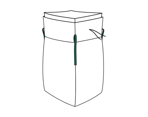 Big Bag 90x90x110cm mit Schürze und Inliner SWL 1.000kg