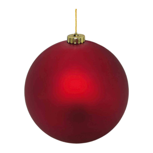Weihnachtskugeln Christbaumkugeln XL aus Kunststoff rot matt, Ø20cm, 1 Stk.