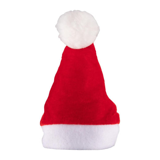 Deko Weihnachtsmütze 18 cm, rot, Polyester, kleine Mütze zum Dekorieren