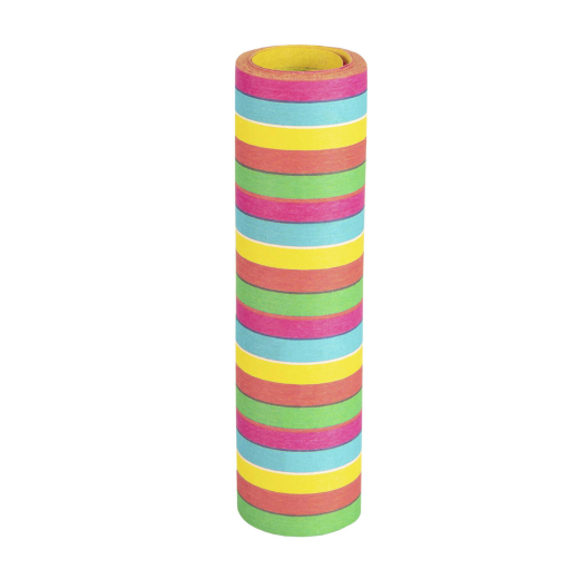 Luftschlangen aus Papier, bunt, schwer entflammbar, 4 m, 10 Rollen
