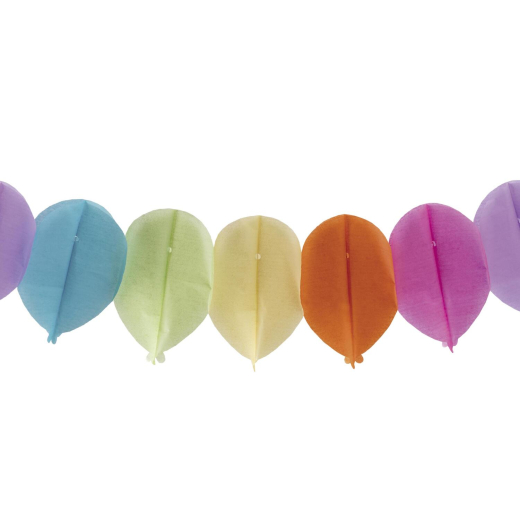 Ballon-Girlande 'Farbenspiel' aus Papier schwer entflammbar 18x13.3cm 3.6m, 1 Stk.