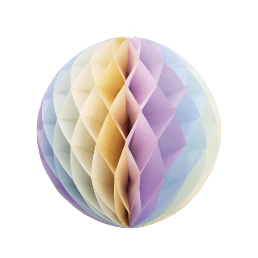 Wabenball 'Pastellfarben' aus Papier, schwer entflammbar, Ø32cm, 1 Stk.