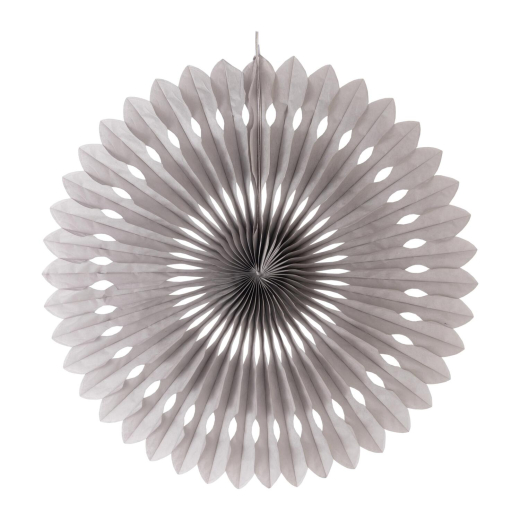 Rosette aus Papier schwer entflammbar silber Ø40cm, 1 Stk.