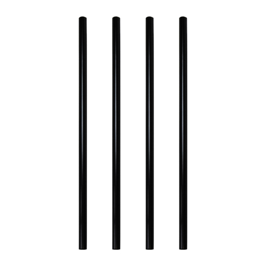 Trinkhalme Strohhalme Kunststoff PP Mehrweg schwarz 220 mm Ø 7mm, 500 Stk.