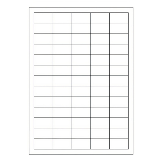 Etiketten Labels selbstklebend weiß 38 x 21.2mm auf DIN A4, 6500 Stk.