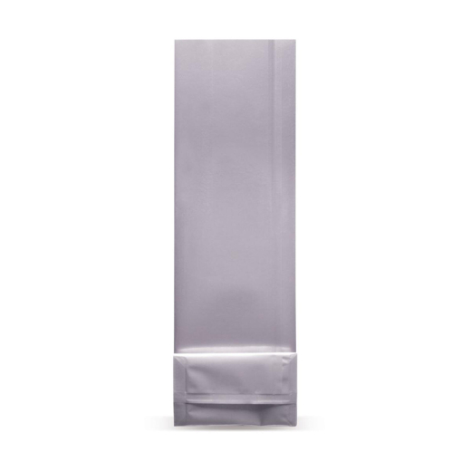 Blockbodenbeutel Silber 55 + 30mm x 175mm 4-lagig, 1000 Stk.