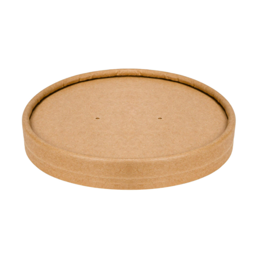 Deckel für Suppenbecher Kraftpapier rund Ø11,5cm, 25 Stk.