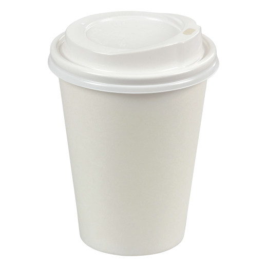 Heiß- und Kaltgetränkebecher weiß, mit Deckel, Pappe beschichtet 200 ml 50 Stk.