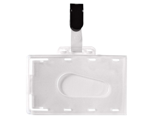 Ausweishülle, Kartenhülle, Namensschild aus PVC mit Clip, 54x86mm, 50 Stk.
