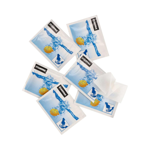 Erfrischungstücher Citrustücher feucht einzeln verpackt 14x14cm im Displaykarton, 200 Stk.