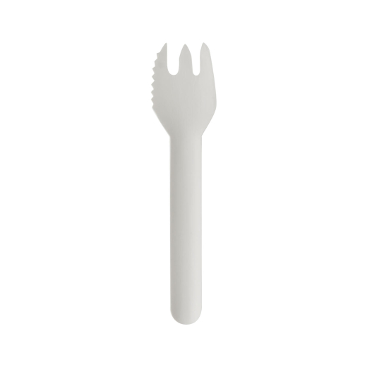 PAPSTAR 'pure' Kuchengabeln Snackgabeln aus Papier 12,7 cm weiss, 100 Stk.