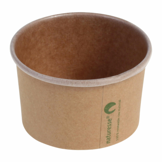 Eisbecher aus Kraftpapier mit PLA-Beschichtung 120 ml Ø 75mm braun, 50 Stk.