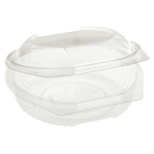 Salatschalen mit fixem Deckel PLA transparent 600 ml, 50 Stk.