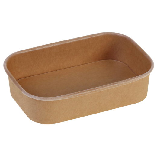 Pappschalen rechteckig Kraftpapier mit PE 650ml 173x120x51mm FSC®, 50 Stk.