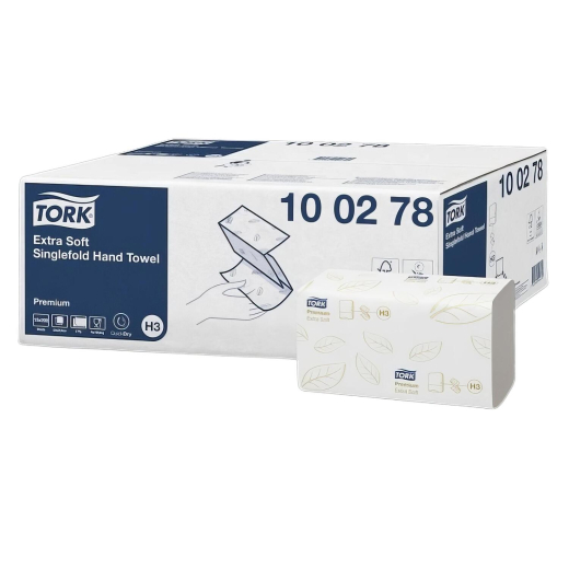 Tork Falthandtücher V-Falz Premium H3 23x23 cm 2-lagig, 15x200 Stück=3000 Stück