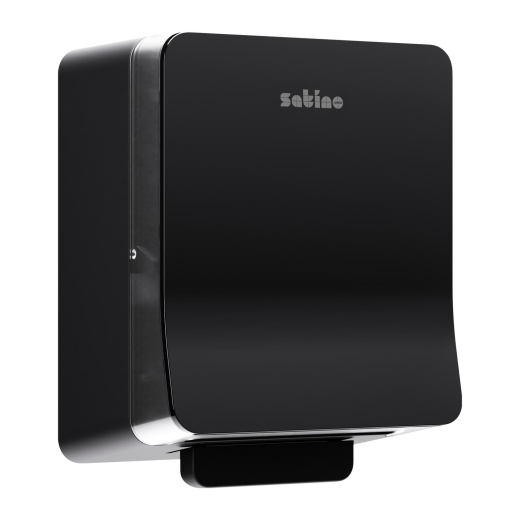Satino Hyginity Autocut Handtuchrollenspender, System SYS1, 41,8 cm x 31,8 cm x 23,2 cm, schwarz