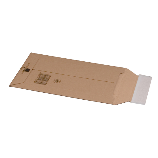 Wellpappe Versandtaschen 187x272mm bis 50mm Höhe Selbstklebeverschluss Aufreißfaden für A5 braun