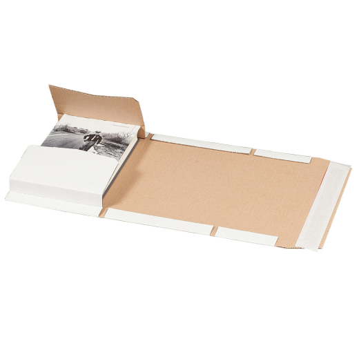 Universalverpackung 300x220mm bis 80mm Höhe Selbstklebeverschluss Aufreißfaden A4 weiß