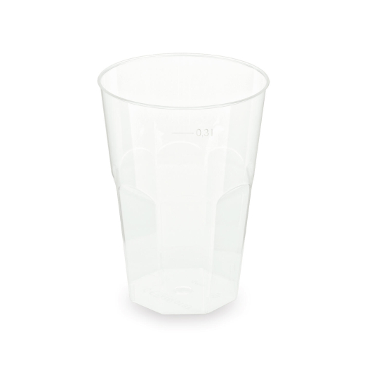 Mehrwegbecher Pfandbecher Cocktail transparent stabil+ PP 0,3L Ø 70mm, 15 Stk.
