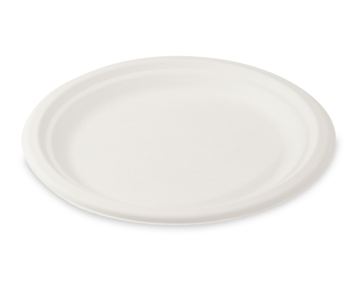 Grillteller Fleischteller rund aus Zuckerrohr Bagasse Ø 22 cm, 50 Stk.