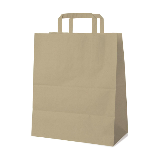 Papiertragetaschen 39 x 32 x 16 cm mit EAN-Code braun, 50 Stk.