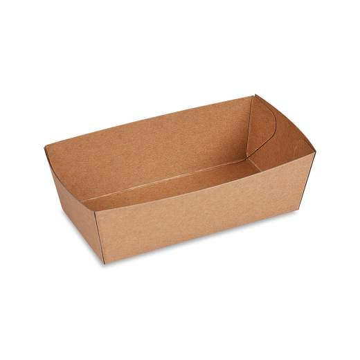 Snackschalen kraft braun mit Fettbarriere 13,5x7x4,5cm 300ml 250 Stk.