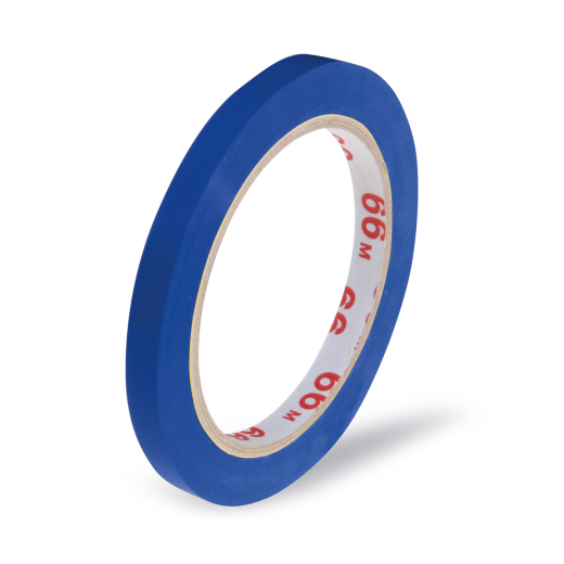 Klebeband Markierungsband Beutelverschluss PVC, 9mm x 66m, blau