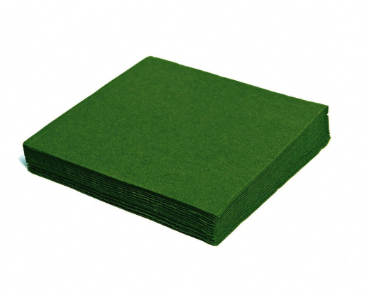 Servietten 33 x 33 cm 1/4-Falz 3-lagig dunkelgrün, 20 Stk.