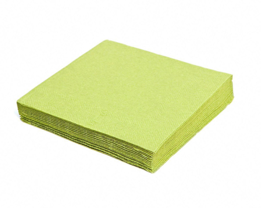 Servietten 33 x 33 cm 1/4-Falz 3-lagig gelbgrün, 20 Stk.