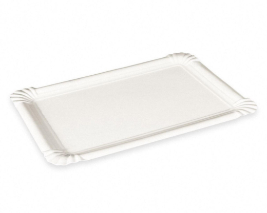 Pappteller aus Frischfaser 20 x 13 cm fettdicht weiß, 250 Stk.