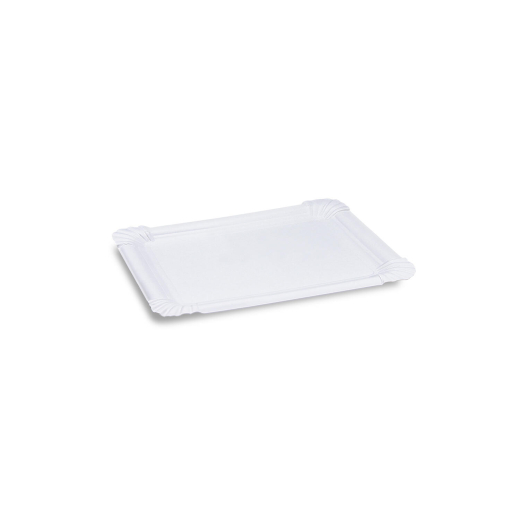 Einweg-Pappteller aus Frischfaser 20 x 16,5 cm fettdicht weiß, 250 Stk.