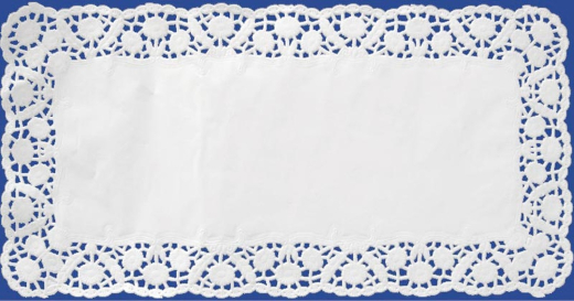 Deko-Tortenspitzen eckig, weiß, 18 x 30 cm, 100 Stk.