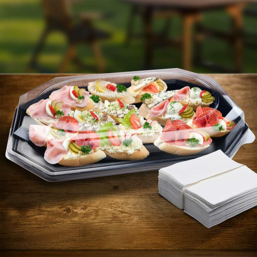 Domdeckel rPET klar für Catering-Platte WX-74955, 10 Stk.