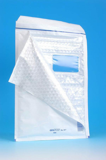 AROFOL WIN Luftpolstertasche 7/G-17W, 230x340mm, mit Fenster, für C4+, weiß