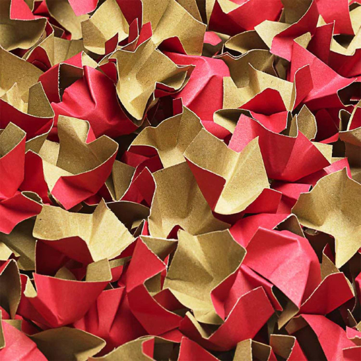 DECOFILL dekorative Papier-Verpackungschips Polsterchips, rot, 400 Liter
