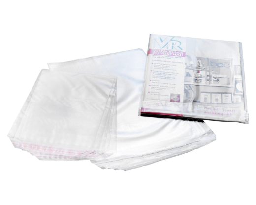 Adhäsionsverschlussbeutel PP transparent klar 165 x 220mm C5, 100 Stk.