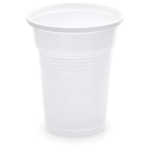 Trinkbecher Getränkebecher weiß 100 ml PP, Ø 57 mm, 100 Stk.