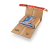 ColomPac Robuste Versandverpackung 371 x 332 x -70mm mit Sicherungslaschen, Selbstklebeverschluss & Aufreißfaden braun