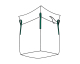Big Bag 100x100x100cm unbeschichtet SWL 1.000kg mit Schürze