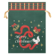 Geschenksack aus Vlies 40x56 cm, grün bedruckt, Deko-Sack für Weihnachten