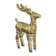 LED Rentier 55 cm, gold, warmweiße Mikro-LEDs, Metall/PET, Weihnachtsdeko